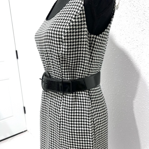 Classic Black and White Houndstooth Dress 4 - Picture 5 of 8